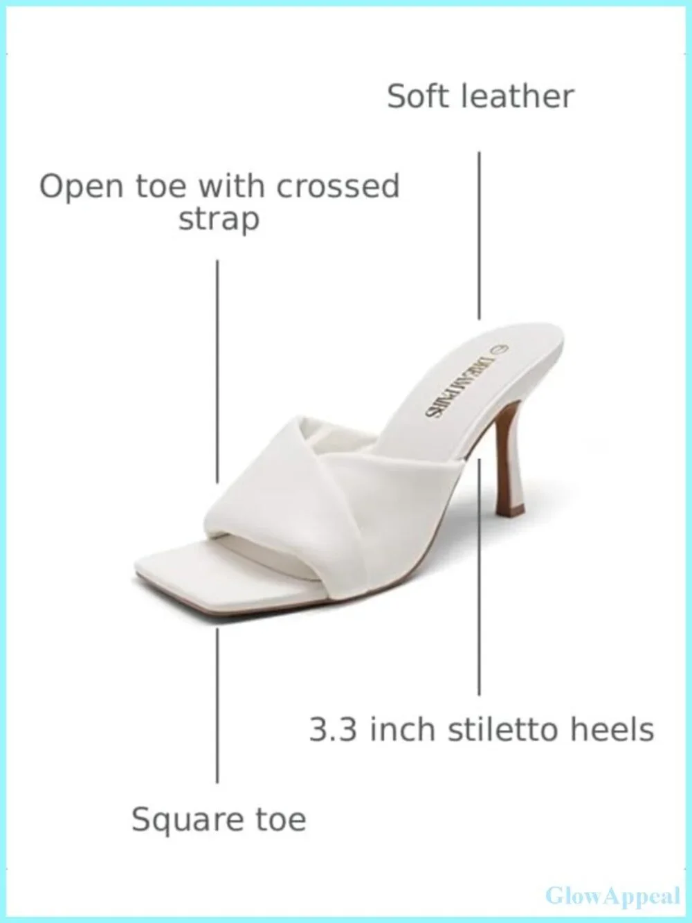 Women's Open Toe Square Toe Stiletto Mule Heels, Slip On Dressy Sandals, Faux